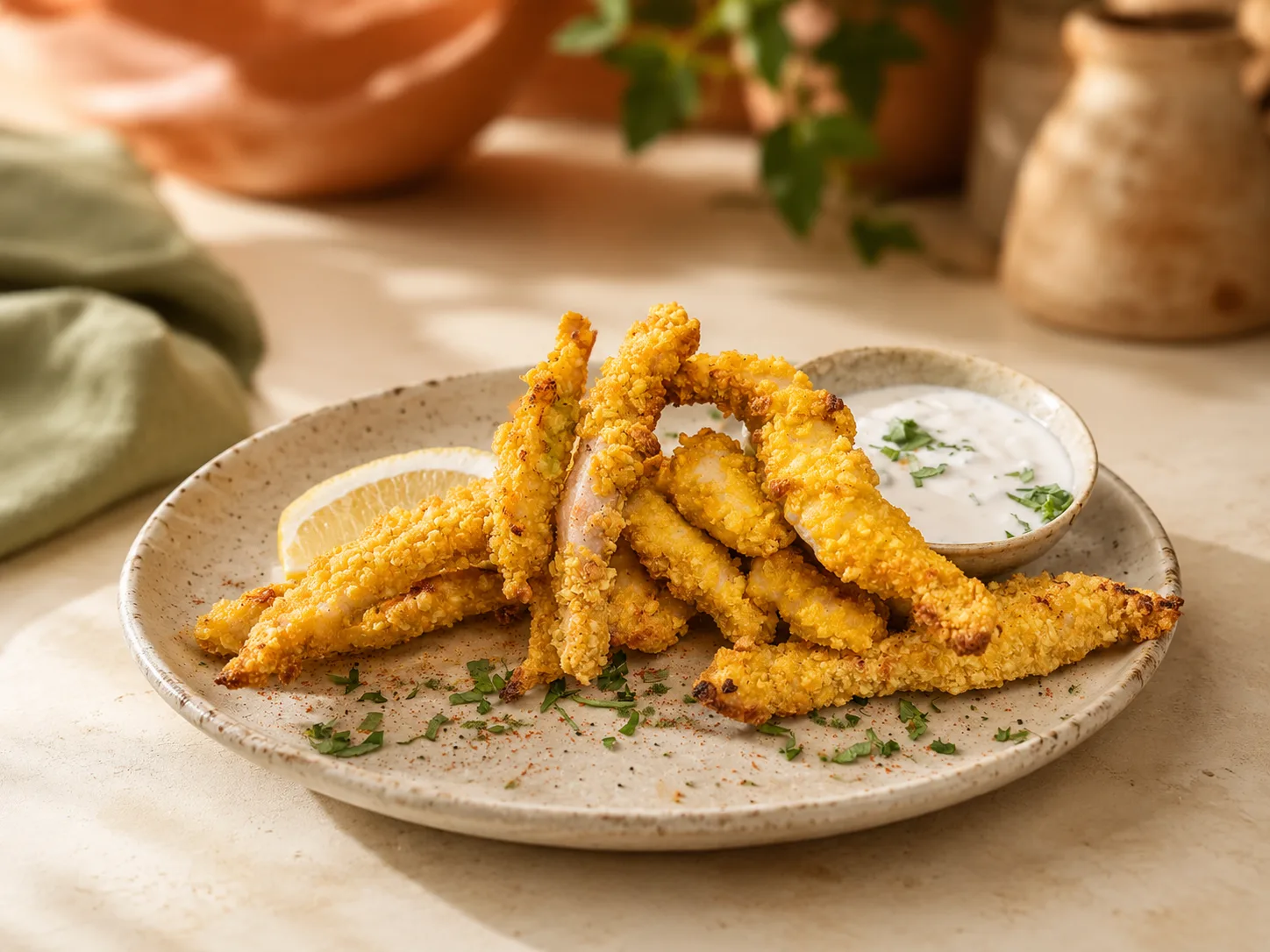 Bastoncini di pollo al forno