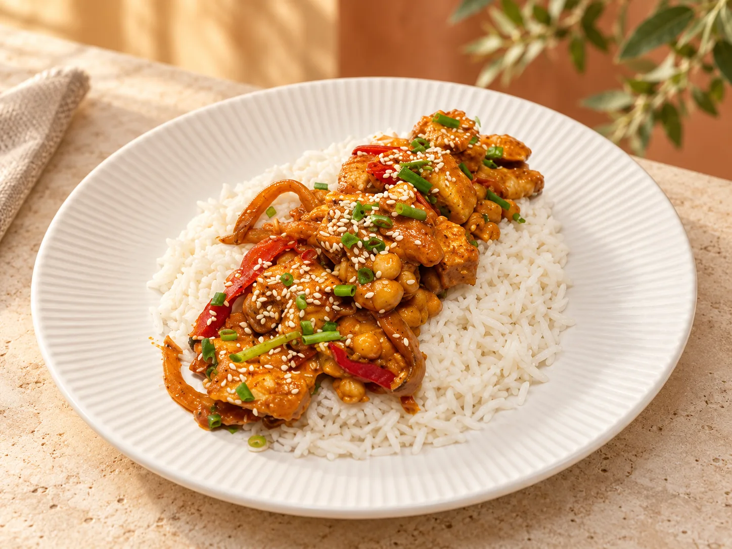 Tofu al curry