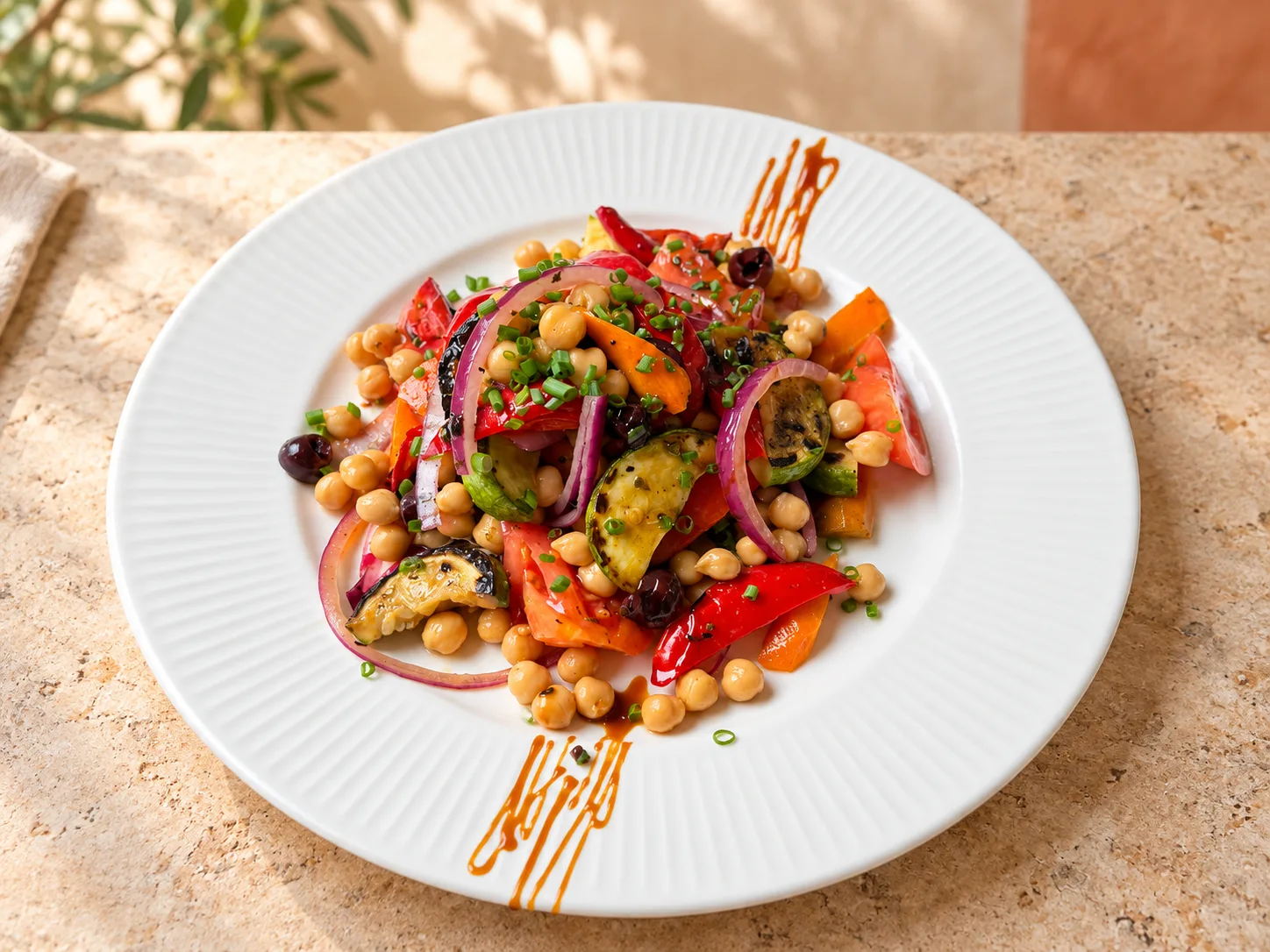 Insalata colorata con ceci