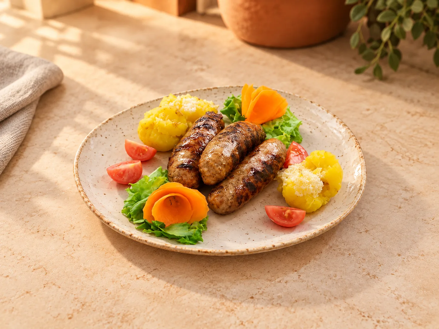 Salsicce fatte in casa di maiale e manzo