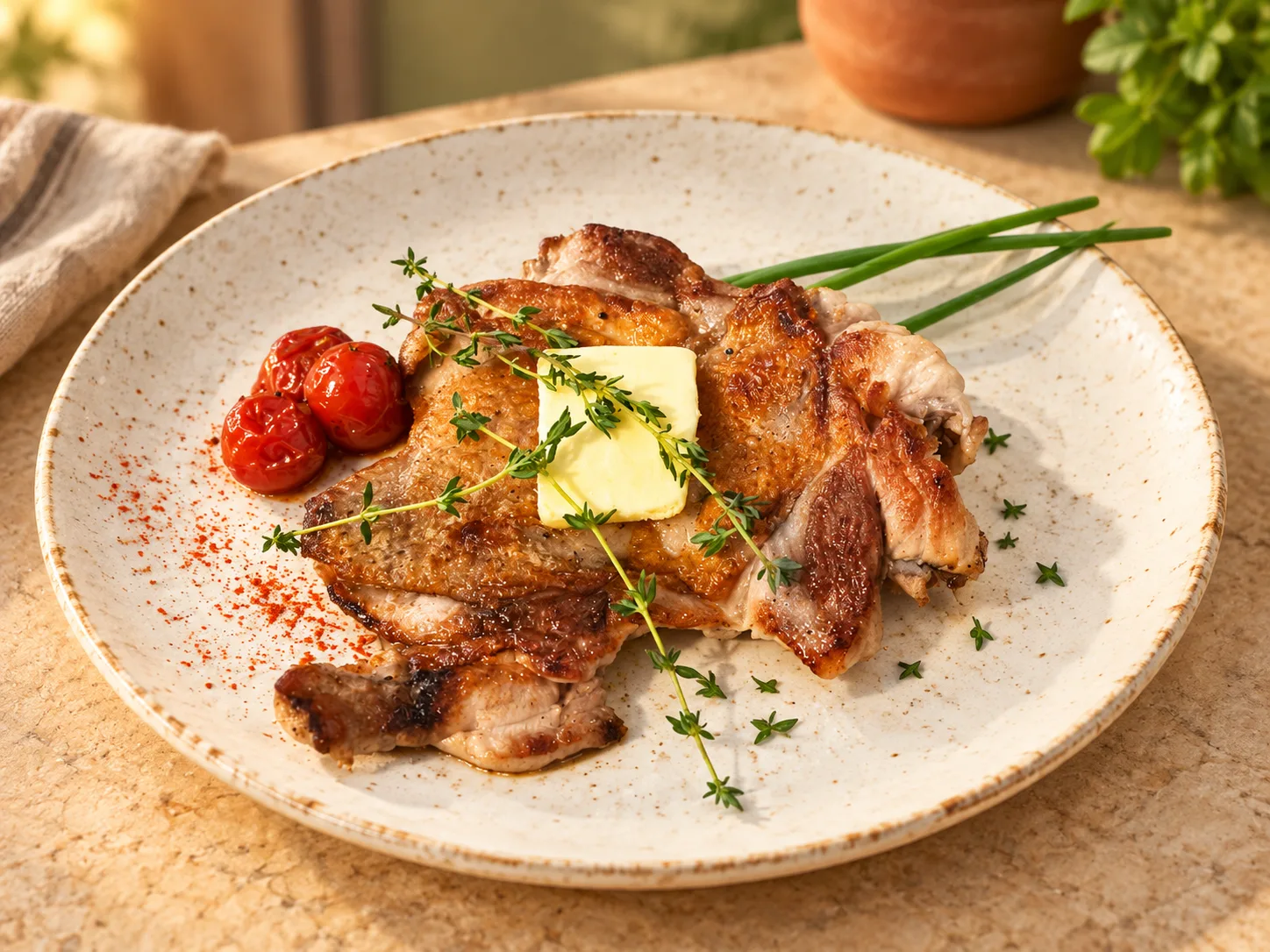 Bistecca di coscia di pollo